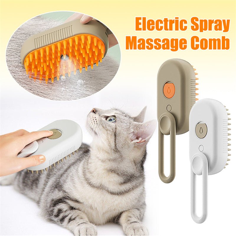 Cat Steam Brush Steamy Dog Brush 3 In 1 Electric Spray Cat Hair Brushes For Massage Pet Grooming Comb Hair Removal Combs Pet Products - DanCan LLC